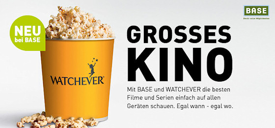 Watchever Video-on-Demand-Streaming Bei BASE