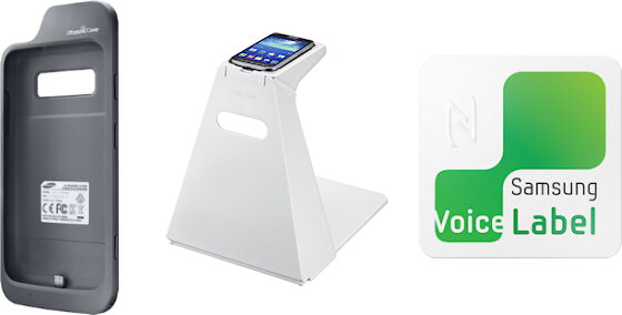 Samsung Ultrasonic Cover, Optical Scan Stand und voice Label