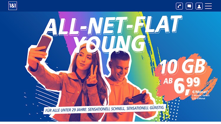 1&1 All-Net-Flat Young Tarife - Teaser
