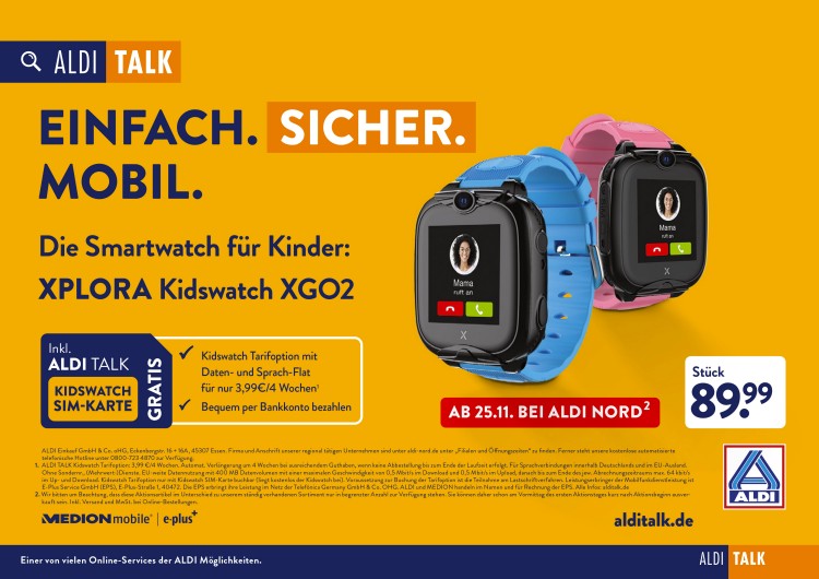 Aldi Talk Kidswatch / Xplora Kidswatch XGO2