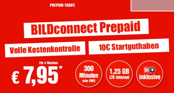 BILDconnect Prepaid Smart 300 Tarif Teaser