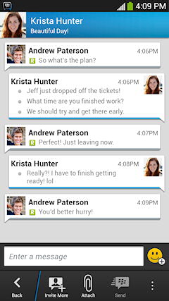 BBM Chat auf Android Smartphone - Screenshot