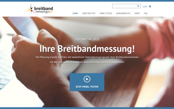 Breitbandmessung Website