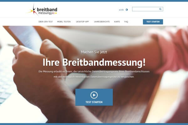 Breitbandmessung Website