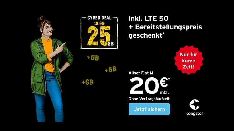 congstar Cyber Weekend Deal 2021