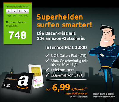crash-tarife Internet-Flat 3000 Angebot