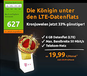 crash-tarife: 6 GB im LTE Netz der Telekom für 19,99 Euro