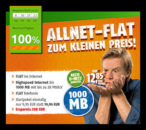 crash-tarife: Allnet-Flat mit 1.000 MB für 12,85 Euro