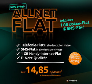 crash Allnet-Flat mit 1 GB Daten ab 14,85 Euro