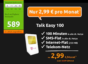 crash-tarife: 100 Frei-Minuten, 250 MB und SMS-Flat für 2,99 Euro im Telekom-Netz
