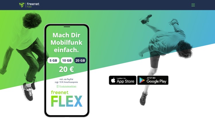 freenet Flex jetzt mit 20 GB Inklusivvolumen für 20 Euro