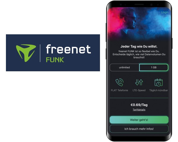 freenet FUNK - Logo und App Screen