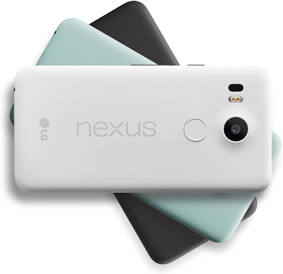 Google Nexus 5X in verschiedenen Farben