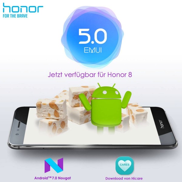 Honor 8 erhält das Update auf Android 7.0 Nougat