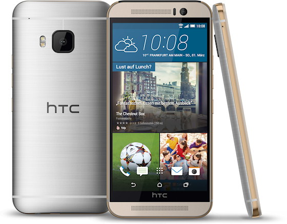 HTC One M9 in Silver-Gold