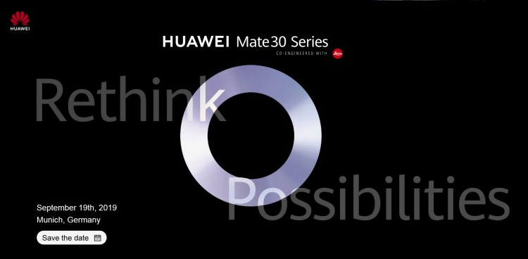 Huawei Mate30 Smartphones am 19.09.2019