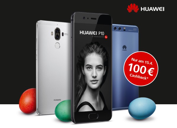 Huawei: Cashback-Aktion für P10, P10 Plus und Mate 9