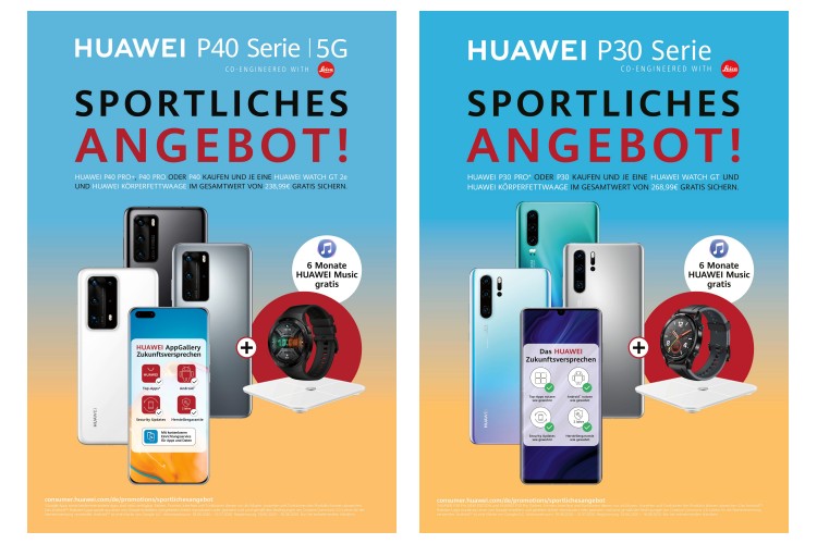 Huawei Sommeraktion 2020 für P40 Serie und P30 Serie
