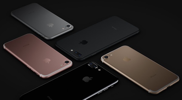 iPhone 7 und iPhone 7 Plus in verschiedenen Farben