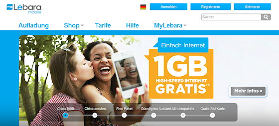 Lebara: 1 GB Datenvolumen im Telekom-Netz gratis