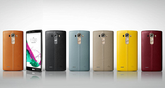 LG G4 Smartphone mit Rückseite aus echtem Leder