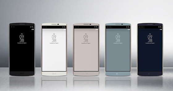 LG V10 in verschiedenen Farben