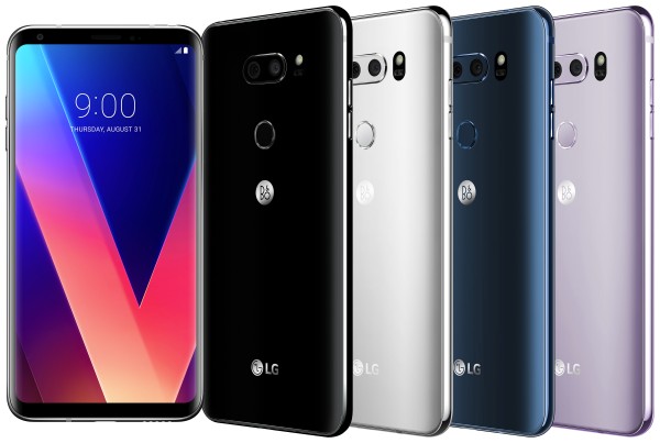 LG V30 Smartphone in verschiedenen Farben
