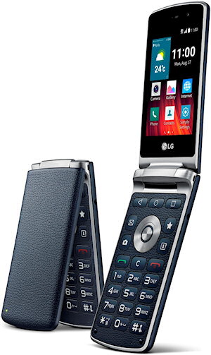 LG WineSmart Smartphone im Klapp-Format in Blau