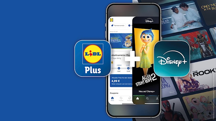 Angebot in der Lidl-Plus-App: Zugang zu Disney+ zum Lidl-Preis oder gratis (Bild: Lidl) Angebot in der Lidl-Plus-App: Zugang zu Disney+ zum Lidl-Preis oder gratis