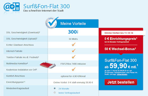 M-net Surf&Fon-Flat 300