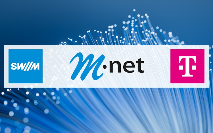 SWM, M-net und Telekom Logos