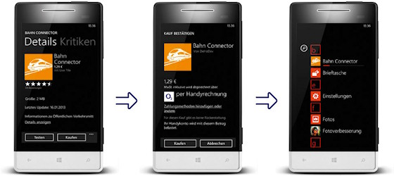 Mobiles Bezahlen im Windows Phone Store