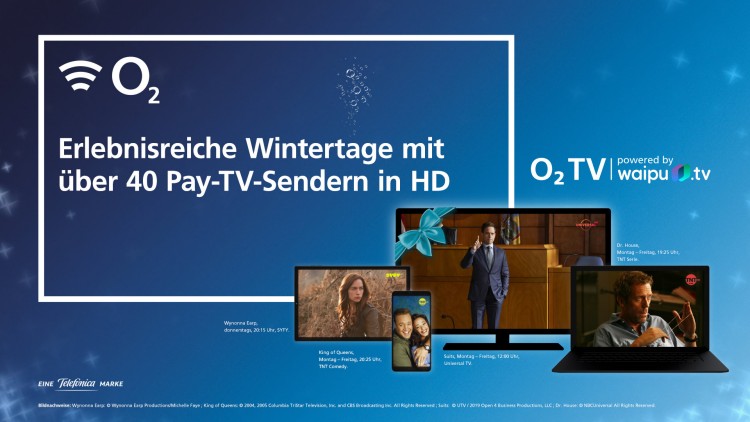 O2 TV: Das neue Pay-TV-Paket ist für O2 TV M und O2 TV L Nutzer bis einschließlich 02.02.2021 kostenfrei zugänglich