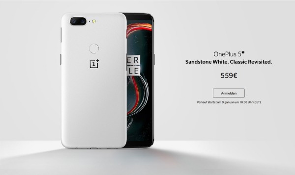 OnePlus 5T Sandstone White - ab 559 Euro