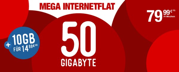 Mega Internet Flat 50 GB