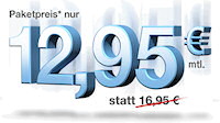 Allnet-Flatrate zum Aktionspreis von 12,95 Euro statt 16,95 Euro