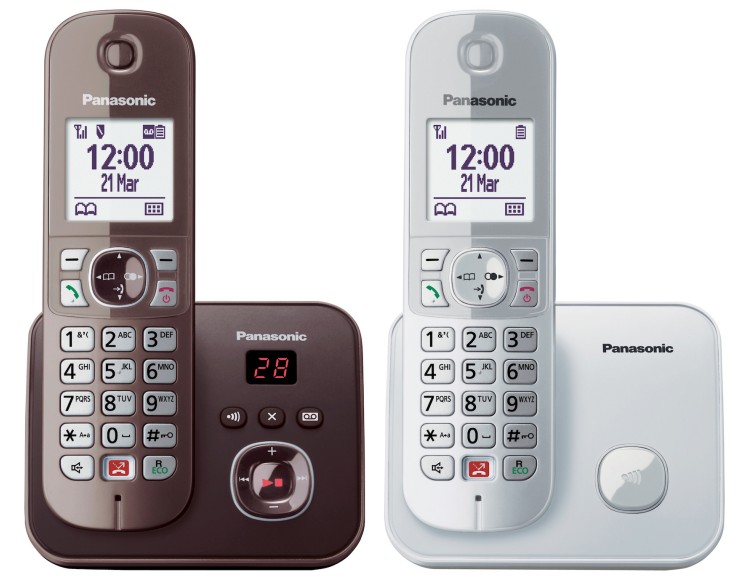 Panasonic KX-TG6861 mit AB in Mocca und ohne AB in Perlsilber