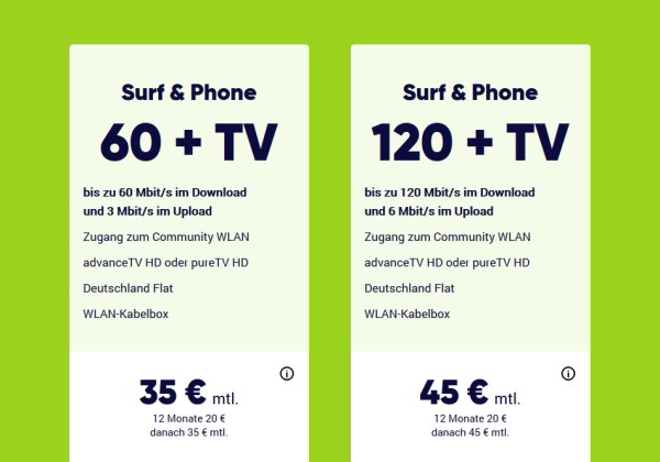 Surf & Phone +TV Pakete von P?UR