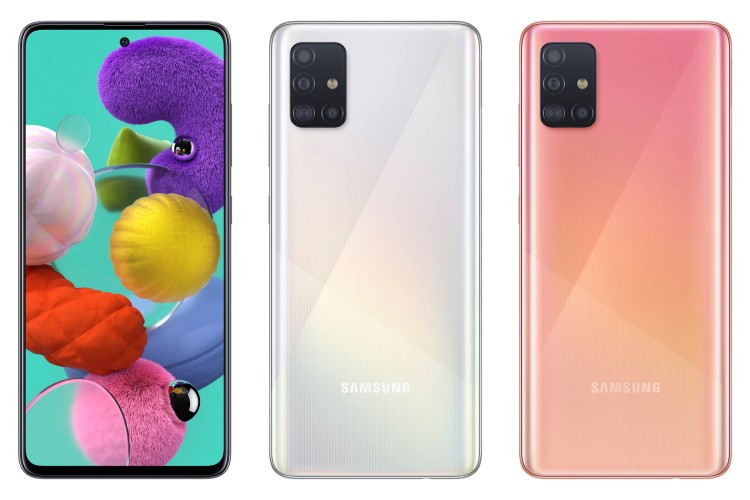 Samsung Galaxy A51 (Weiß und Pink)