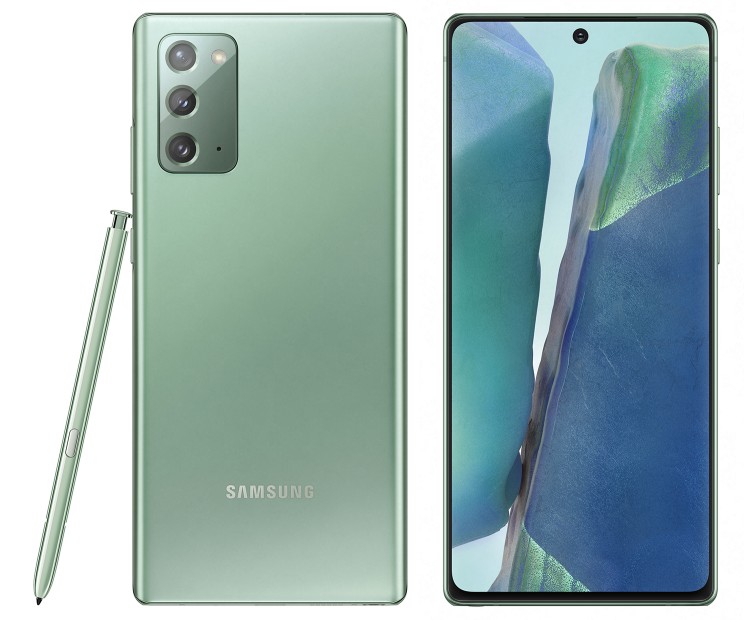 Samsung Galaxy Note20 in Mystic Green