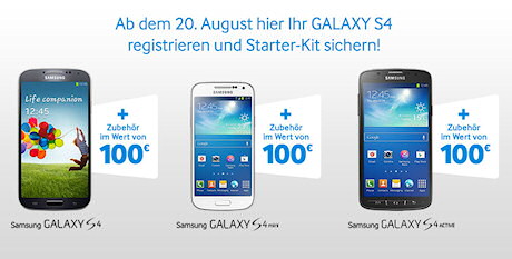 Samsung Galaxy S4 Starter-Kit Aktion