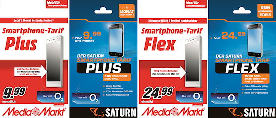 Neue Smartphone-Tarife Plus und Flex bei MediaMarkt und Saturn