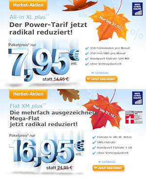 simply Herbst-Aktionen für Smartphone-Tarife