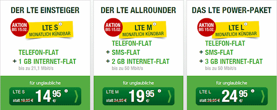 Aktion für LTE Handytarife von smartmobil (Screenshot: smartmobil.de)