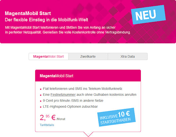 Telekom MagentaMobil Start Teaser