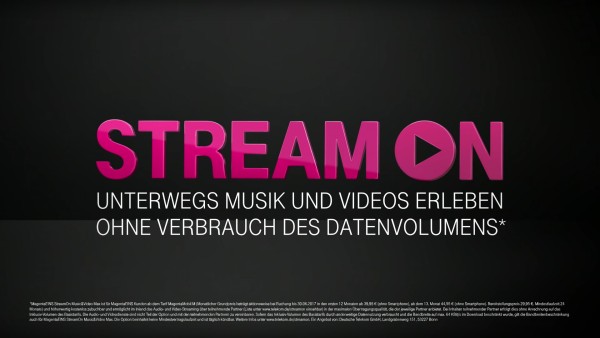 StreamOn Werbung: Unterwegs Musik und Videos erleben, ohne das eigene Datenvolumen zu verbrauchen