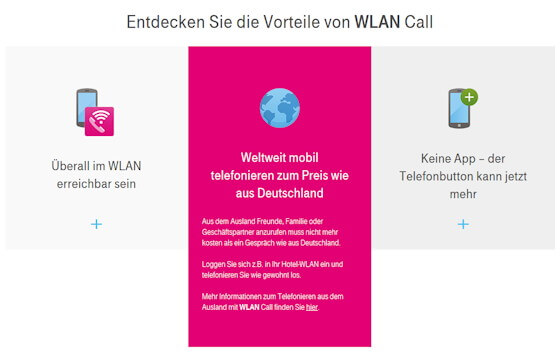 Telekom WLAN Call - Vorteile