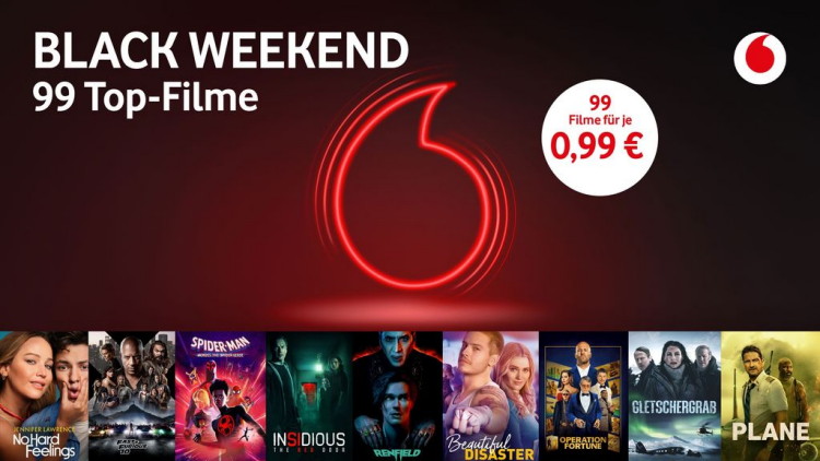 Black-Weekend in der GigaTV Videothek von Vodafone: 99 Filme für je 99 Cent