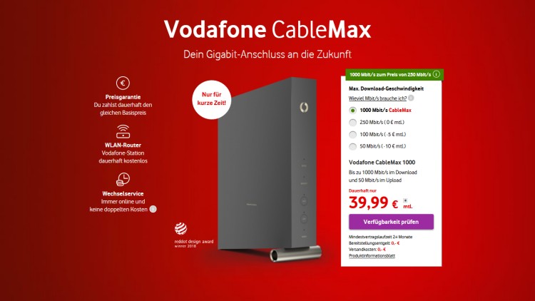Vodafone Cable Max
