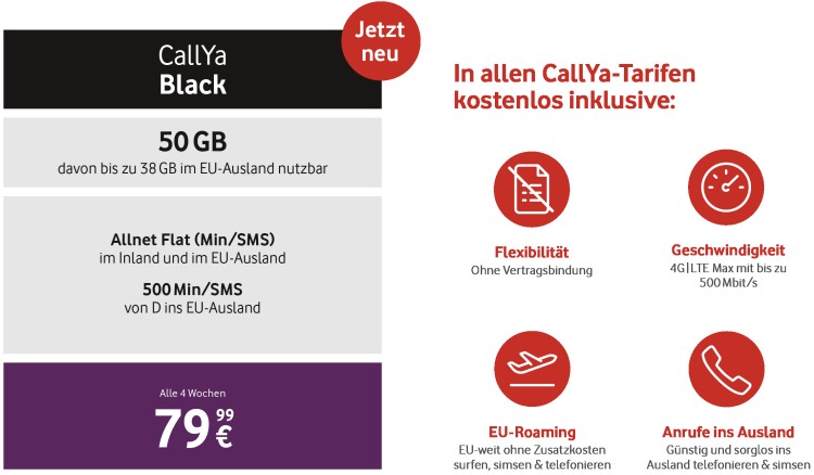 Vodafone CallYa Black Tarif